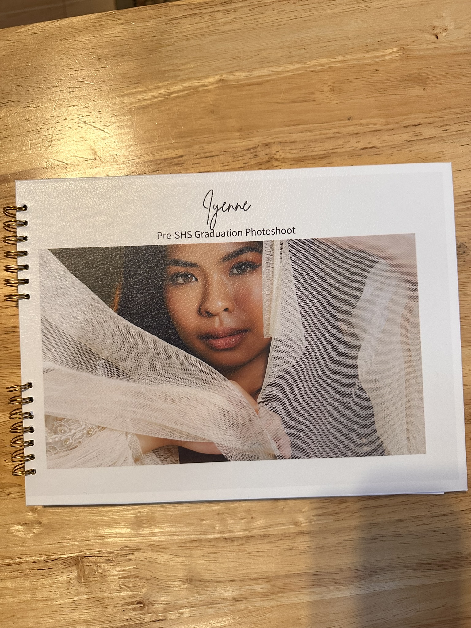 Finished HEARTPRINTS Keepsake Photo Journal featuring Iyenne's pre-senior-high-school graduation photoshoot